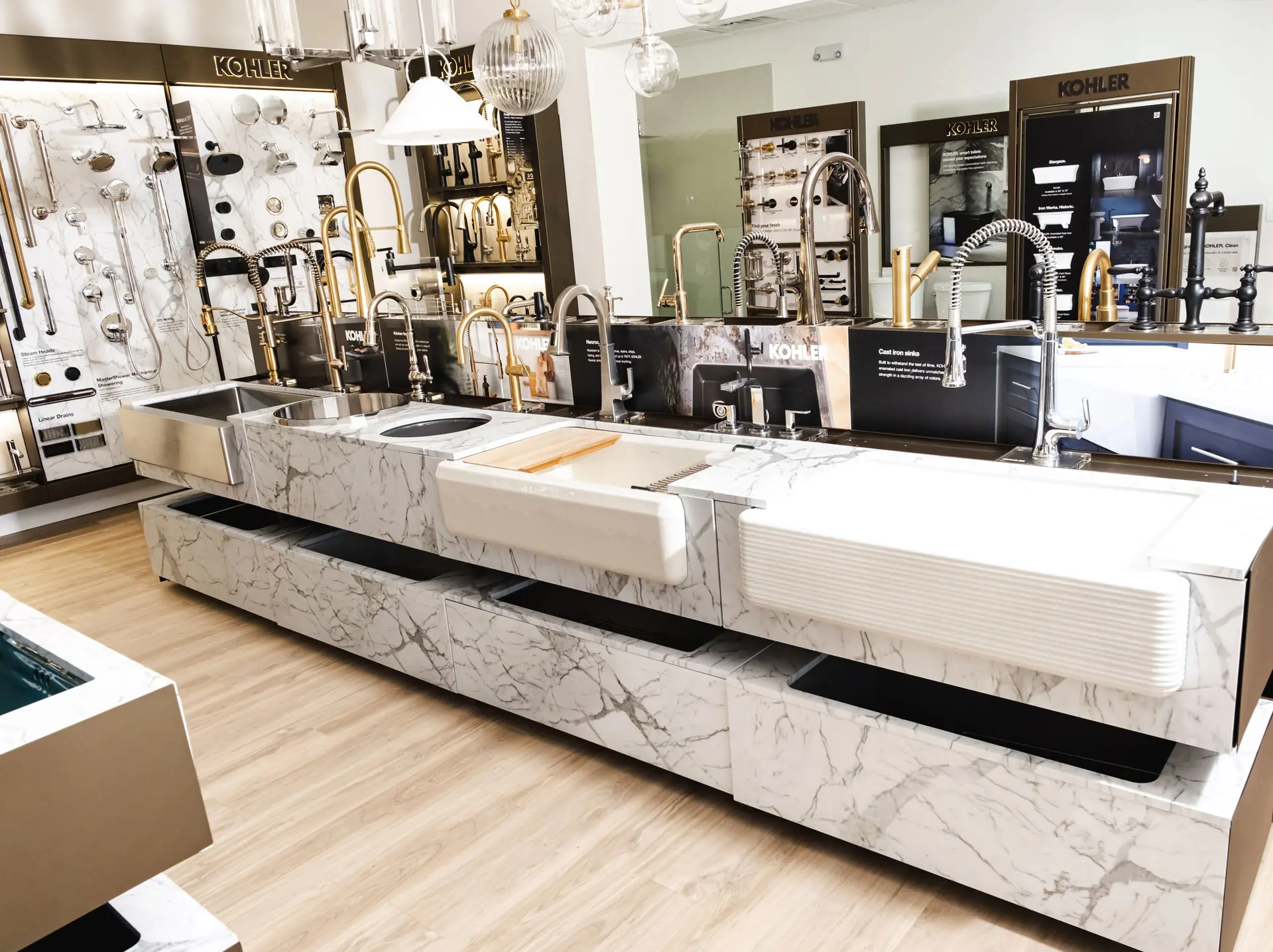 Wide view of the Facets Wilminton Kitchen & Bath Showroom